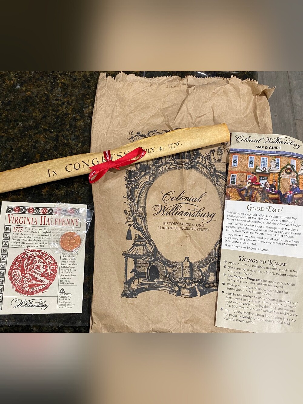 Colonial Williamsburg Souvenirs